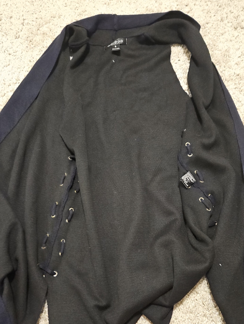 august silk Black Knit Cardigan